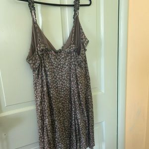 Green floral spaghetti dress by Dress Forum